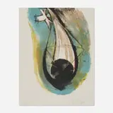 Capítulo XXI (Chapter XXI) from El apocalipsis de San Juan (The Apocalypse of Saint John) by Rufino Tamayo, 1959, lithograph in colors on BFK Rives, sold Nov 2022
