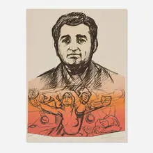 David Siqueiros, Heroic Voice, 1971, lithograph in colors on Arches