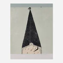 Martin Puryear, Mile of Sculpture, 1985, lithograph in colors