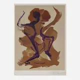 David Siqueiros, Danseuse braun, 1977, screenprint in colors