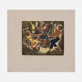Mildred Rackley, Jumping Jives, 1940, woodcut in colors