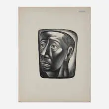 Charles White, Joven / Cabeza, 1946, lithograph