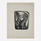 Charles White, Joven / Cabeza, 1946, lithograph
