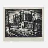 Shiro Miyazaki, December, linocut