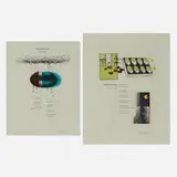 Ed Paschke and John Yau, X; XV (two works from Genghis Chan: Private Eye), etching in colors, letterpress