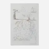 Paris and Helen of Troy (from Les amours célèbres series) by Salvador Dalí, 1972, etching in colors, sold Nov 2022