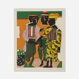 Romare Bearden, Conjunction, 1979, lithograph in colors on Arches