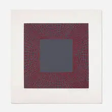 Richard Anuszkiewicz, Midnight Suite (Red over Gray), 1979, aquatint