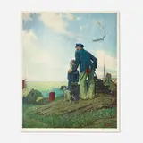 Outward Bound by Norman Rockwell, lithograph in colors, sold Nov 2022