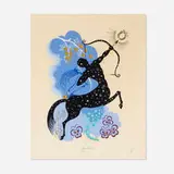 Erté, Sagittarius (from the Zodiac Suite), 1982, screenprint in colors