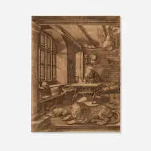 Amand Durand, St. Jerome in His Study, 1873, heliogravure on laid paper
