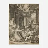 Hendrick Goltzius, The Adoration of the Shepherds, 1594, engraving on paper