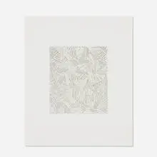 Silver Cicada by Jasper Johns, 1981-82, offset lithograph on thin wove paper, sold Nov 2022