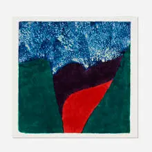 Northern Lights by Carol Summers, 2002, woodcut in colors and monotype, sold Nov 2022