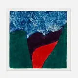 Carol Summers, Northern Lights, 2002, woodcut in colors and monotype