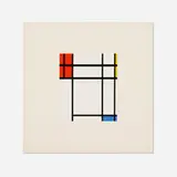 Piet Mondrian, Abstract Painting from A Portfolio of 10 Paintings, 1967, screenprint in colors
