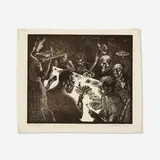 Frank Hartley Anderson, Church Supper, 1936, wood engraving