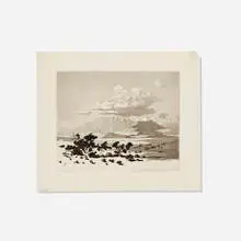 George Elbert Burr, San Francisco Peaks, Arizona No. 2, drypoint, soft-ground and sandpaper ground