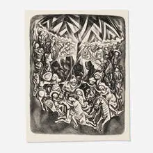 Howard Cook, Tio Vivo #1, 1948, lithograph