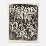 Howard Cook, Tio Vivo #1, 1948, lithograph