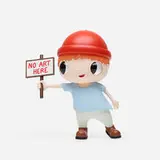 Javier Calleja, No Art Here, 2020, painted cast vinyl