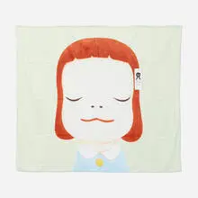 WOW by Yoshitomo Nara, 2010, digital print on brushed cotton towel, sold Jul 2021