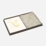 Claes Oldenburg, The Soap at Baton Rouge, 1990, cast resin, aluminum silicate, screenprint on acetate, book, cloth covered portfolio box