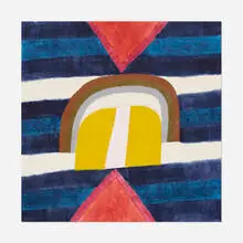 Chief's Blanket by Carol Summers, 1971, woodcut in colors on Japon paper, sold Jul 2021