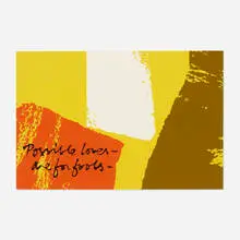 possible loves by Corita Kent, 1976, screenprint in colors, sold Jul 2021