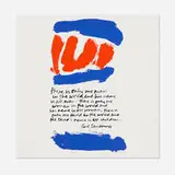 commission (one man one woman) by Corita Kent, 1976, screenprint in colors, sold Jul 2021