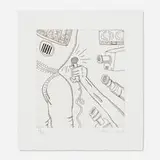 Keith Haring, Untitled (from The Valley), 1989, etching on Twinrocker handmade paper