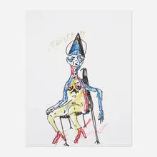Joel Mesler, Untitled, c. 2015, ink and crayon on paper