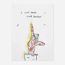 Joel Mesler, I Could Have Tried Harder, c. 2018, colored pencil on paper