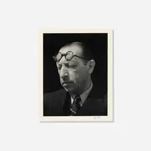 Igor Stravinsky by Edward Weston, 1935, gelatin silver print, sold Jul 2021
