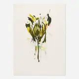 Wardell Milan, Lovely Tulip, 2012, oil, pastel, woodcut and graphite on paper