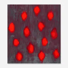 Ross Bleckner, Throbbing Hearts (small), 2005, screenprint in twelve colors
