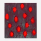 Ross Bleckner, Throbbing Hearts (small), 2005, screenprint in twelve colors
