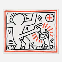 Keith Haring, Cockfight (from the Three Lithographs series), 1985, lithograph in colors