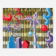 Acid Rain by Kenny Scharf, 1998, screenprint in colors, sold Jul 2021