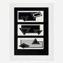 Frank Stella, Black Stack (from Stacks), 1970, lithograph on Arjomari