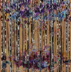 Rozanne Bell, Untitled, mixed media on board with resin finish 61 x 61cm