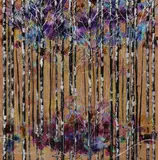 Rozanne Bell, Untitled, mixed media on board with resin finish 61 x 61cm