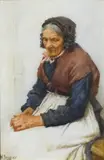 Ri Walter Langley, Old Grace, watercolour