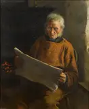 Rbsa Edwin Harris, The Daily News, oil on canvas