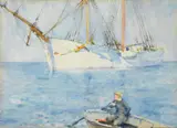 Rws Henry Scott Tuke Ra, Sunset effect, watercolour