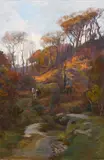 The path to the village by (n & a) Elizabeth Adela Stanhope Forbes, oil on canvas, offered Nov 2008