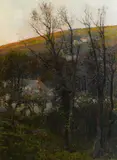 Lamorna valley, late afternoon by Samuel John Lamorna Birch, R.A., R.W.S., R.W.A., oil on canvas, sold Nov 2008