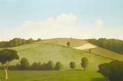 Algernon Newton, Cornish landscape, oil on canvas