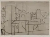Ben Nicholson O.M., San Gimignano, Drypoint