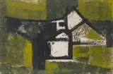 Karl Weschke, Penwith Farm, monotype and oil on paper